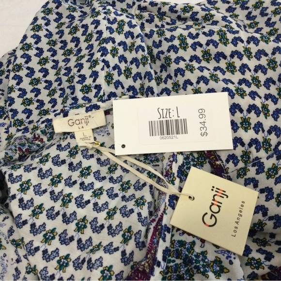 Ganji Floral Cotton Blend Maxi Dress Size L - Picture 7 of 10